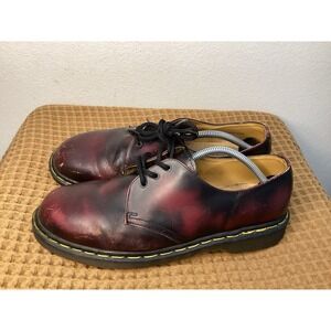 VTG Dr Doc Martens Mens US 12 UK 11 Oxford Shoes Cherry Red Made in England